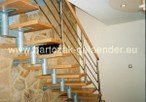 stainless steel railings, Wooden handrail - Krefeld, Aachen, Karlsruhe